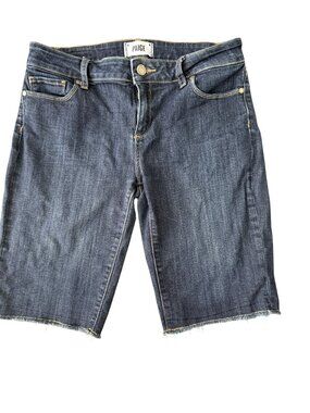 PAIGE Bermuda Shorts- 28- Dark Wash- Low Rise